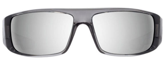 SY052 SPY LOGAN 670939204352 61 CLEAR SMOKE  HAPPY GREY GREEN WITH SILVER MIRRORED