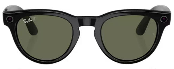 RB349 RAY-BAN META WAYFARER RW4009 601/9A 50 SHINY BLACK / GREEN POLARIZED