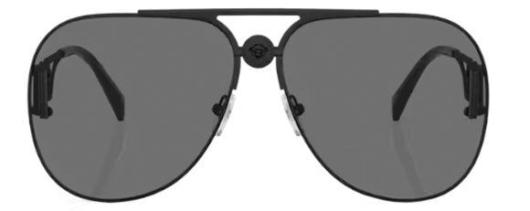 VE202 VERSACE VE2255 126187 63 MATTE BLACK  / DARK GREY