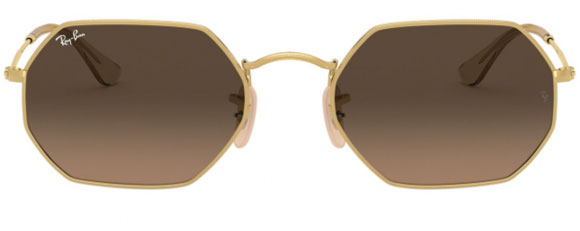 E21 RAY-BAN OCTAGONAL RB3556N 912443 53 ARISTA / BROWN GRADIENT GRAY