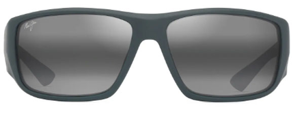 MJM203 MAUI JIM KEHA ASIAN FIT 664-15 MATTE DARK MILITARY GREEN / NEUTRAL GREY