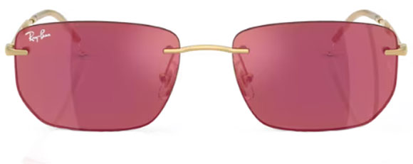 RB699 RAY-BAN RB3768 001/D0 56 ARISTA GOLD / DARK VIOLET MIRROR RED