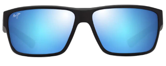 MJM200 MAUI JIM UILA ASIAN FIT B662-02 MATTE BLACK / BLUE HAWAII