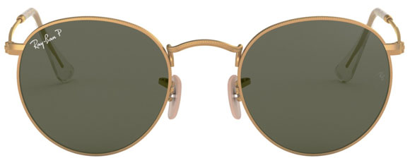F62 RAY-BAN ROUND METAL RB3447 112/58 50 MATTE ARISTA / G-15 GREEN POLARIZED
