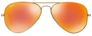 Z63 RAY-BAN AVIATOR RB3025 112/69 62 MATTE GOLD / ORANGE FLASH POLARIZED