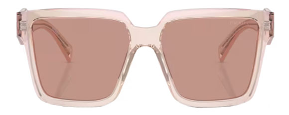 PR157 PRADA PR 24ZS 13I08M 56 GERANIUM PETAL CRYSTAL / DARK VIOLET