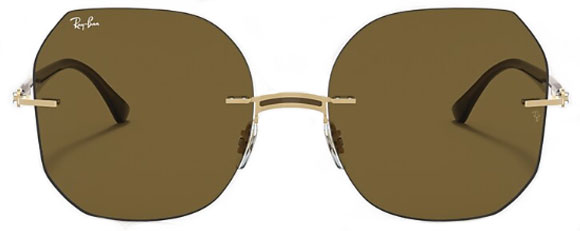F222 RAY-BAN RB8067 157/73 57 POLISHED BROWN ON GOLD / BROWN