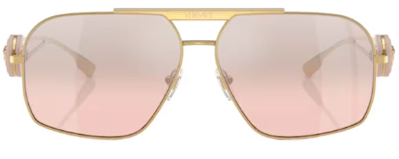 VE196 VERSACE VE2269 10027E 62 GOLD  / LIGHT PINK MIRRORED GRADIENT SILVER