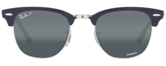 RB002 RAY-BAN CLUBMASTER RB3016F 1366G6 55 MM BLUE ON SILVER