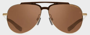 DL16 DITA DLS401-60-01 52 MATTE CRYSTAL BROWN -WHITE GOLD / LAND  LENS BROWN POLARIZED