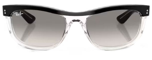 RB689 RAY-BAN BALORAMA RB2489 129432 62 BLACK ON TRANSPARENT / CLEAR GRADIENT GREY