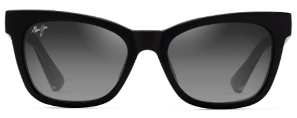MJM193 MAUI JIM HIWAHIWA GS689-02 SHINY BLACK WITH GREY & BLACK / NEUTRAL GRAY