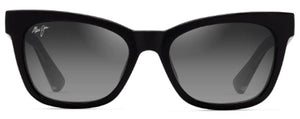 MJM193 MAUI JIM HIWAHIWA GS689-02 SHINY BLACK WITH GREY & BLACK / NEUTRAL GRAY