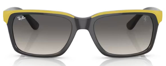 RB475 RAY-BAN RB4393M F62411 56 GREY ON YELLOW / GREY