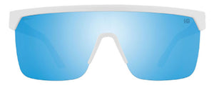 SY047 SPY FLYNN 5050 6700000000183 134 MATTE WHITE  HAPPY BOOST BRONZE WITH ICE BLUE SPECTRA MIRRORED POLARIZED