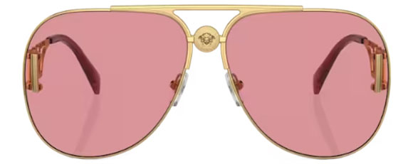 VE224 VERSACE VE2255 1002A4 63 GOLD  / PINK MIRRORED INTERNAL SILVER