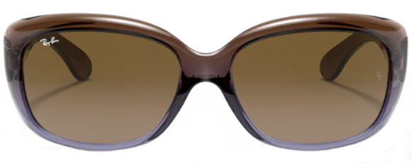 RB124 RAY-BAN JACKIE OHH RB4101 860/51 58 BROWN GRADIENT LILAC / LIGHT BROWN GRADIENT BROWN