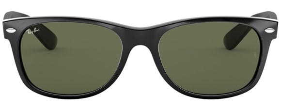 Z155 RAY-BAN NEW WAYFARER RB2132 901 52 BLACK / G-15 GREEN