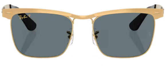 RB629 RAY-BAN WAYFARER DELUXE RB3875 92763R 56 SANDBLASTED LEGEND GOLD / DARK BLUE POLAARIZED