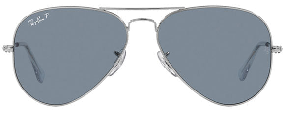 EB045 RAY-BAN AVIATOR RB3025 003/02 58 SILVER / BLUE POLARIZED