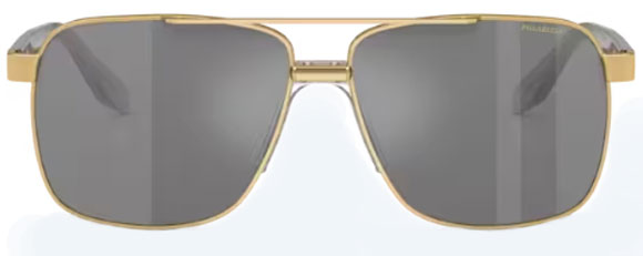 VE143 VERSACE VE2174 1002Z3 59 GOLD / DARK GREY MIRRORED SILVER POLARIZED