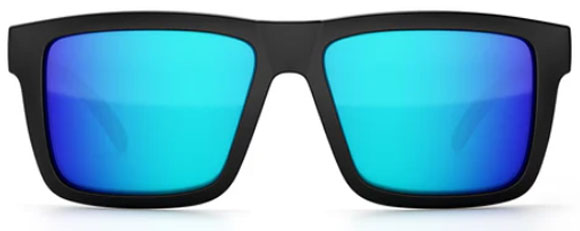 HW114 HEAT WAVE XL VISE Z87 E_XLVIS_USAZ87_09P BLACK WITH STARS AND STRIPES USA ARMS / GALAXY BLUE  POLARIZED