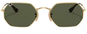 E50 RAY-BAN OCTAGONAL RB3556 001 53 ARISTA GOLD / G-15 GREEN