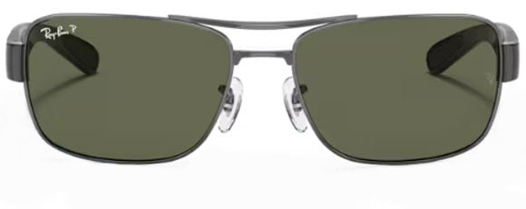 Z55 RAY-BAN RB3522 004/9A 61 GUNMETAL / G-15 GREEN POLARIZED