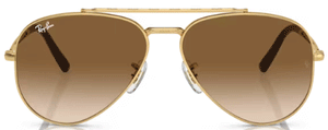 RB319 RAY-BAN NEW AVIATOR RB3625 001/51 62 GOLD  / CLEAR BROWN