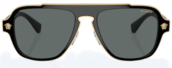 VE141 VERSACE VE2199 100281 56 BLACK / GRAY POLARIZED
