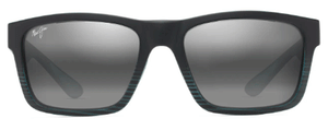 MJM084 MAUI JIM THE FLATS 897-02 57 BLACK WITH TEAL STRIPES  / NEUTRAL GREY