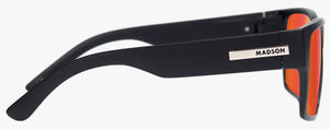 MS017 MADSON  CLASSICO 59 BLACK MATTE / RED CHROME POLARIZED