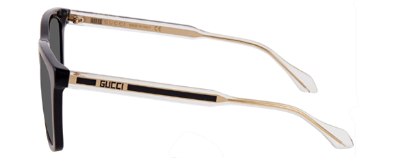 G143 GUCCI GG0558S 001 56 BLACK / CRYSTAL GREY