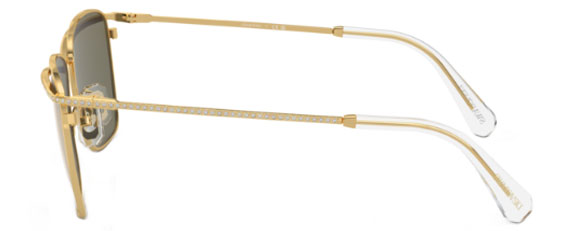 SW011 SWAROVSKI SK7006 4003U5 58 DARK YELLOW / CLEAR MIRRORED REAL YELLOW GOLD