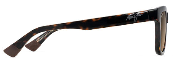 MJM105 MAUI JIM HANOHANO HS644-10 SHINY DARK HAVANA WITH TRANS YELLOW / HCL BRONZE