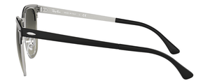 C98  RAY-BAN CLUBMASTER METAL RB3716 900471 51 BLACK ON SILVER / LIGHT GRAY GRADIENT DARK GRAY