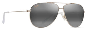MJM178 MAUI JIM HAU'OLI 665-16A SHINY LIGHT GOLD WITH CRYSTAL / NEUTRAL GREY