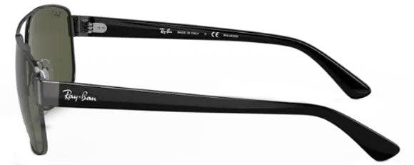 RB696 RAY-BAN RB3663 004/58 60 GUNMETAL / GREEN POLARIZED
