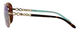 T110 TIFFANY TF3049B 609164 58 PALE GOLD / DARK BROWN MIRRORED WHITE