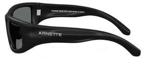 N72 ARNETTE ZYME AN4358 290081 58 RUBBER BLACK / DARK GREY POLARIZED