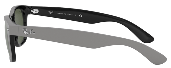 D339 RAY-BAN NEW WAYFARER RB2132 646431 52 MATTE GRAY / GREEN