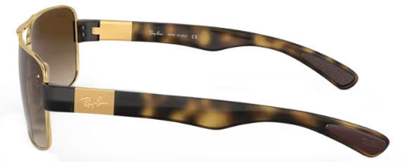 H5 RAY-BAN RB3522 001/13 64 ARISTA GOLD / BROWN GRADIENT DARK BROWN