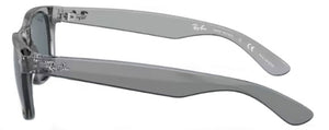 A25 RAY-BAN NEW WAYFARER RB2132 64503R 58 TRANSPARENT GRAY / DARK BLUE POLARIZED