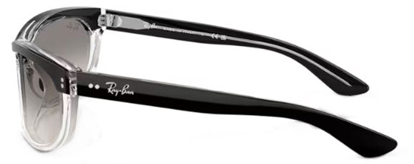 RB689 RAY-BAN BALORAMA RB2489 129432 62 BLACK ON TRANSPARENT / CLEAR GRADIENT GREY