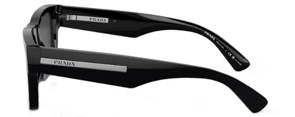 PR181 PRADA PR 25ZS 1AB08G 53 BLACK / BLACK POLARIZED