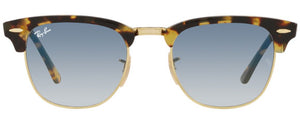 RB143 RAY-BAN CLUBMASTER RB3016 13353F 51 YELLOW HAVANA  CLEAR GRADIENT BLUE