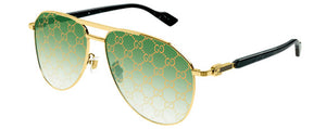 G209 GUCCI GG1220S-004 59 GOLD  / GREEN