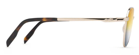 MJ491 MAUI JIM HUKILAU DGS845-16 61 GOLD METAL / DUAL MIRROR GOLD TO SILVER