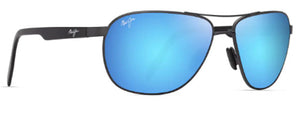 MJM180 MAUI JIM CASTLES B728-17 MATTE DARK RUTHENIUM WITH BLACK / BLUE HAWAII