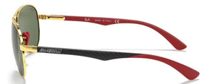 RB487 RAY-BAN FERRARI RB8313M F00871 61 GOLD / GREEN CLASSIC